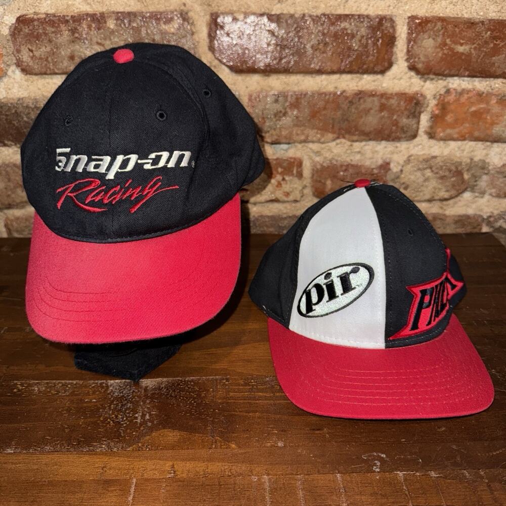 Vintage Racing Hat Lot of 2 Snap On & Phoenix International Racing Snapback Cap